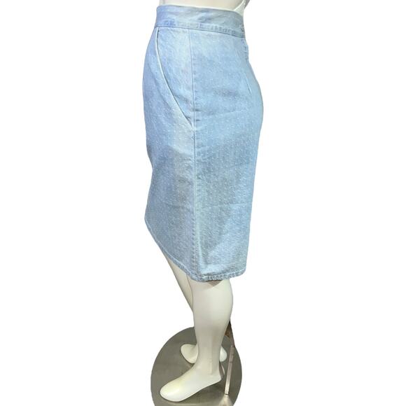 Vintage 1990s Kayo of California Fitted Denim Skirt – High-Waisted, Size Small - Picture 2 of 12